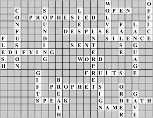 Testing the Gifts Crossword