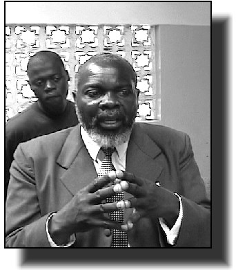 Elder Zulu giving his testimony